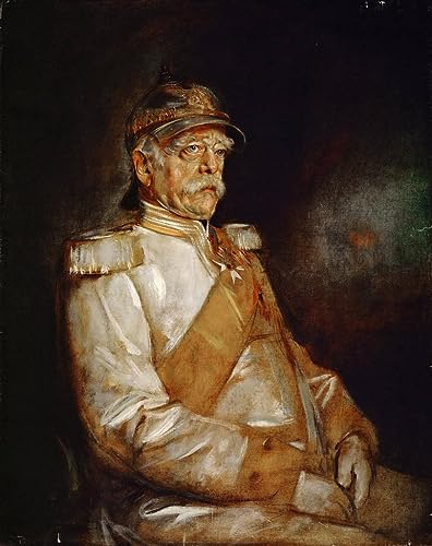 EfeMir Poster Und Drucke Abstraktes Gemälde Berühmte Gemälde Porträt von Otto von Bismarck von Seraph von Lenbach für Schlafzimmer Home Decor 60x90cm
