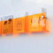 Zeitungsständer Zeitschriftenhalter aus Acryl Orange, Wandhalterung Prospektständer für Schallplatten Bücher Aktenordner, Schule Literaturständer für Buchhandlungen Aktenordner ( Color : Orange , Size