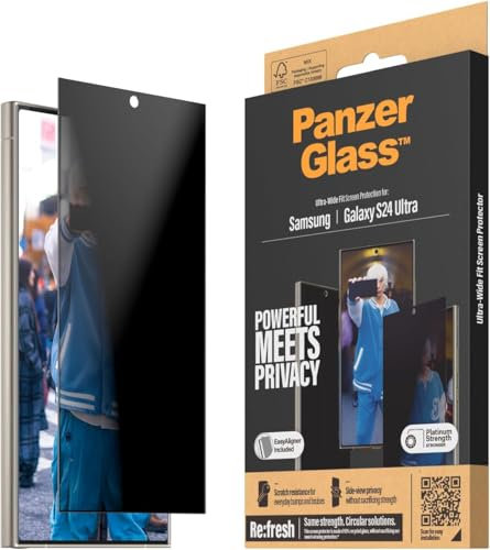 PanzerGlass™ Privacy Screen Protector per Samsung Galaxy S24 Ultra - Filtro Privacy, Alta Resistenza, Riduzione Impronta e Batteri