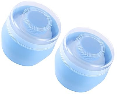 DOITOOL 2stücke Körperpuderquasten-dose Talkumpuder-quasten-box Puderquasten-etui Für Babypflege Mit Puderquaste Und Sieb Aus Robustem Für Unterwegs Hause