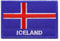Graphic Dust Aufnäher mit Island-Flagge, bestickt, Aufnäher, Applikation