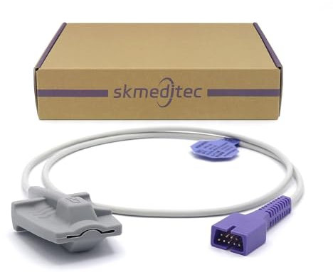Skmeditec Compatible Nellcor Spo2 Sensor Adult Finger Soft 9,8 ft 9 Pins Connector