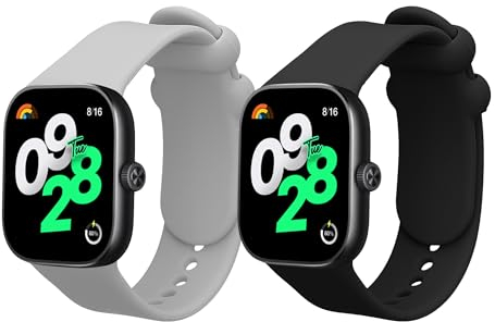 kwmobile Bracelet Compatible avec Xiaomi Redmi Watch 4 / Watch 5 / Watch 5 eSIM Bracelet - 2X Bracelet de Rechange en Silicone pour Fitness Tracker