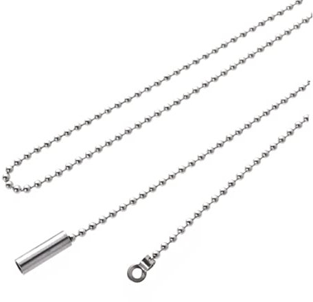 Angoily Retro Style Light Pull Chain Replacement Pull Cord for Ceiling Fan Wall Lamp Silver