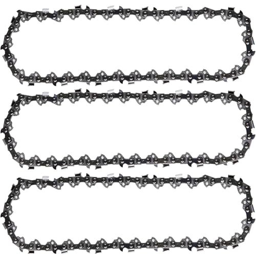 3 Pack 16 Inch Chainsaw Chain, 40cm Bar 57 Drive Links, 0.050 Gauge, 3/8 Pitch Replacement Chain Low-Kickback Chainsaw Chains Fits for Oregon, Echo, Titan, Black & Decker and Other Chainsaws