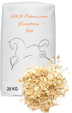 HRB Premium strö fint träspån, 20 kg hors, hampa eller linnehalm, ersättning strö med hög volym, extremt dammfritt, mycket absorberande strö, perfekt även som strö för smådjur