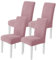 Ystyle Housse De Chaise 4 Pièces, Housse Chaise Salle À Manger Moderne Élastique, Amovible Lavable Protection Chaise, Universel Housse pour Chaise Mariage, Rose