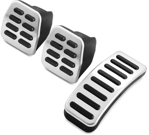 KLAUER Bremse Fußstütze Pedal Abdeckung Für Seat Für Arosa Für Ibiza 6K/6L/6J 1995- Edelstahl Autopedalabdeckung Gaspedal Bremspedalabdeckung(MT Without Rest A)
