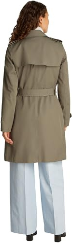 Tommy Hilfiger Damen Trenchcoat Cotton Slim Fit Kurz