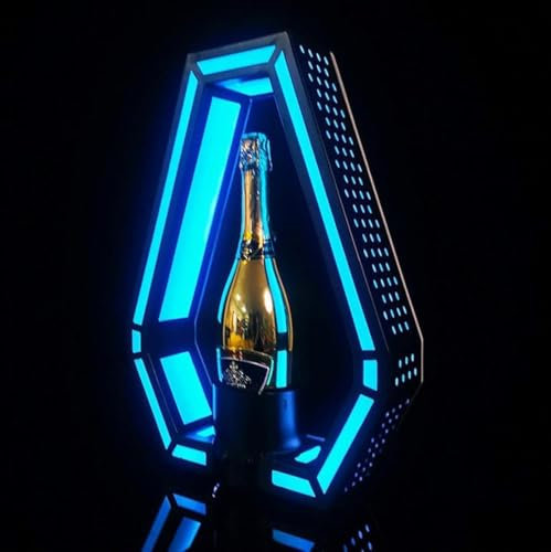 Présentoir de bouteilles d'alcool éclairé par LED, présentoir de bouteilles de champagne As de pique 7 couleurs, présentoir de bouteilles de vin lumineux for bar/hôtel/discothèque/fête de présentation