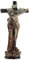 Statue aus Harz Franz von Assisi mit Jesus Christus am Kreuz, 15 cm