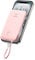 VIYISI Batterie Externe 10000 mAh Ultra Mince, QC 22,5W Power Bank Charge Rapide avec Câble USB C Intégré PD 20W Compatible avec iPhone 16 15 Samsung S24 S23 S22 - Rose