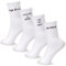 Soleeya 4 Paar Tennissocken Spruch Funny Language Atmungsaktive Socken mit Motiv Weiß, 35-41 Lustige Buchstaben Sportsocken Gemusterten Socken mit Spruch Lustige Text Geeignet für Heim Freizeit Sport
