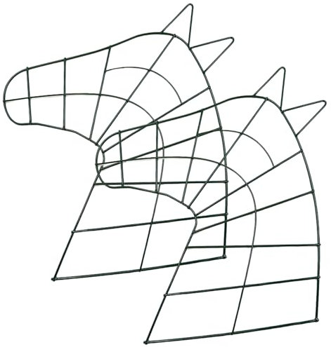 BEAHING Wreath Form - 2PCS Wire Horse Head Metal Frame Set 11.8x13.8 - Versatile DIY Hanging Wreath for Christmas, Birthdays or Everyday Decor