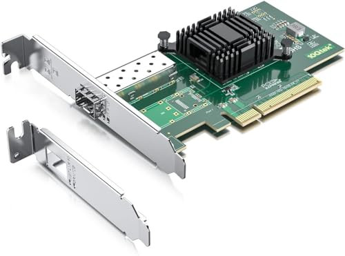 10Gtek Single SFP+ Port 10GbE NIC Network Card, 82599EN Chip, PCI-E x8, Compatible with Windows Server 2003/2008/ 2012, Windows7/8/10*/Visa, Linux, ESX/ESXi*