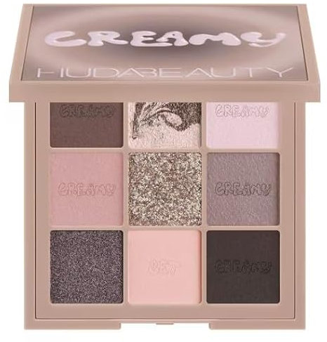HUDA BEAUTY Original | CREAMY | Eyeshadow Palette | Creamy Obsessions - Palette di 9 ombretti | 8,22 grammi / 0,28 Oz. | by BELLA | COLORE TONOS GRIGIO