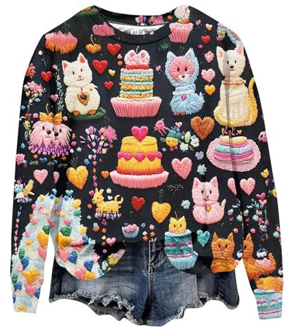 Sweatshirt Damen Mit Kapuze Plüsch Kragen Locker Oberteile Pullover Damen Winter Lässige Winddichte Spitzen Oberteile Damen Thermopulli Lang Weihnachtspulli Familie Kenzo Pullover(2-Hellblau,XL)