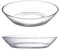 Lot de 2 assiettes à salade rondes en verre trempé pour fruits, collation, micro-ondes, 19 cm, violet clair (clear 18.8cm, 2pcs)