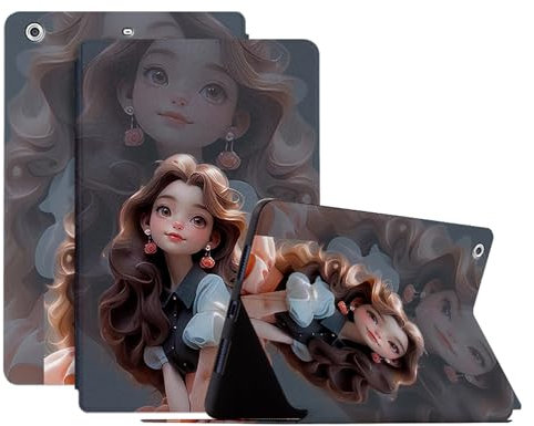 DayQiQiPu Caso per Apple iPad Mini 1/ 2/ 3 (7,9 Pollici, 2014/2013/2012 Modello) Cover Flip Ultra-Sottile in PU Pelle con Supporto, Serie di Motivo Princess Custodia di Protezione per Tablet,06