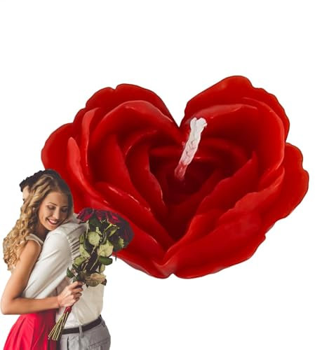Bougies D'aromathérapie À Fleurs De Roses,bougies Parfumées En Forme De Roses - Bougies Parfumées Bougies Naturelles De La Saint-Valentin - Bougies Esthétiques Délicates Pour Femmes, Petite Amie,