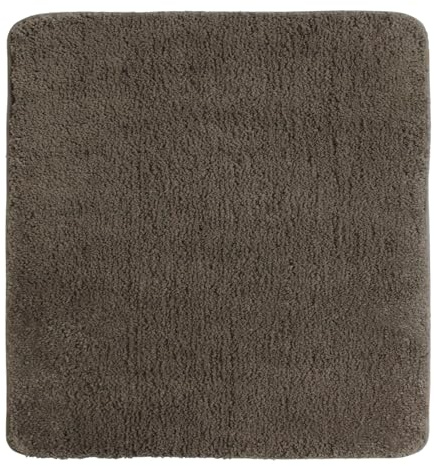 NYVI WC Vorleger NYVISpa Lasalle 50x50 cm Taupe Ohne Ausschnitt - Badvorleger - rutschfest, Saugfähig, Schnell Trocknend, Fußbodenheizung geeignet, Oeko-TEX, Waschbar, Weich