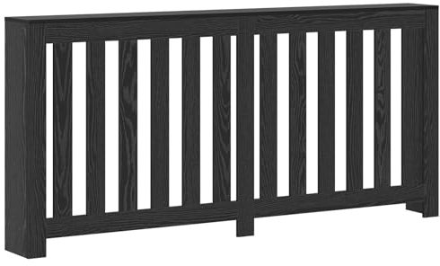 vidaXL Cache-radiateur Chêne Noir 175x20x82 cm Bois d'ingénierie