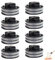 Chuancheng Lot de 8 bobines de fil de débroussailleuse C3-2 pour Stihl FSA 57 FSA 56 FSA 50 FSE 52, pré-enroulées pour remplacer les bobines de fil de débroussailleuse 4009 710 4305