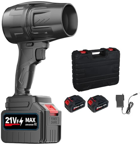 Hulaiyaa Souffleur à Feuilles Électrique sans Fil, Mini Soufflette PC à Neige à Jet Sec Turbo, Souffleur Air Comprimé Voiture, Soufflette de Poussière Violent Portable pour Nettoyage Jardin Clavier