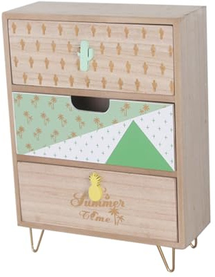 Ipetboom 1 Pièce Boîte de Rangement Bois pour Cosmétiques et Organiseur Élégant pour Rangement de Sundries Compartiments