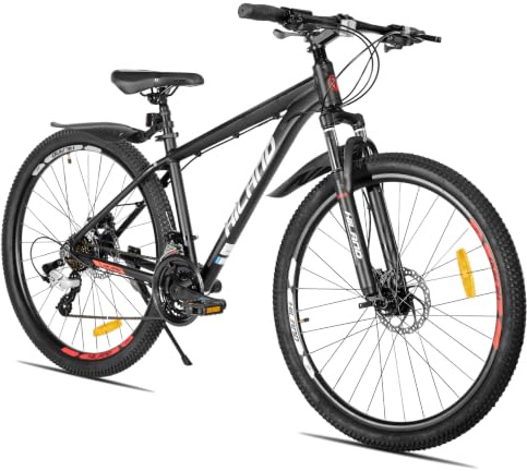 HILAND Bedrock Mountain Bike 27.5 Pollici, 24 Velocità, Telaio in Alluminio, Freni a Disco Idraulici, Forcella Ammortizzata, MTB Unisex Uomo Donna