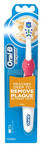 Oral-B Complete Action Deep Clean Battery Power Toothbrush to Remove Plaque between Teeth, Pack of 3