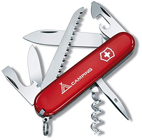 Victorinox Camper Swiss Army Pocket Knife, 91 mm Length x 17.5 mm Height, Red