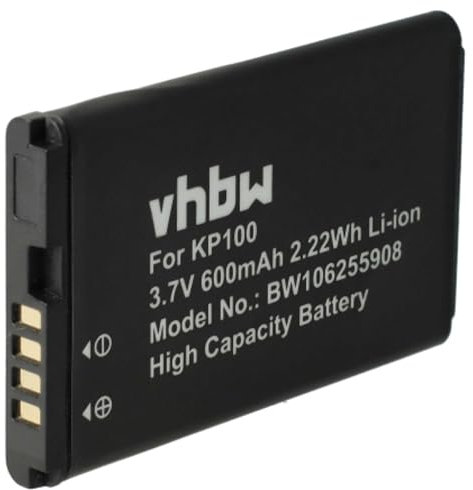 vhbw Akku kompatibel mit LG KP130, CE110, KP105, GB102, KP210 Aires, KP106, KG202, KG120, CB630 Handy Smartphone Telefon (600 mAh, 3,7 V, Li-Ion)