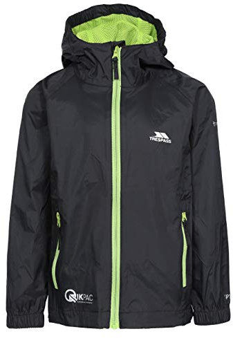 Trespass Homme Qikpac Jacket Vestes coupe pluie, Noir, 2022-11-12 00:00:00 EU