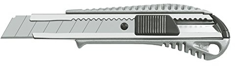PROFI Alu Druckguss Cuttermesser 18 mm mit Metallführung PREMIUM Abbrechklingenmesser Cutter Messer Abbrechmesser