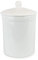 White Ceramic Compost Caddy - Portland Kitchen Ceramic Compost Bin for Food Waste Recycling