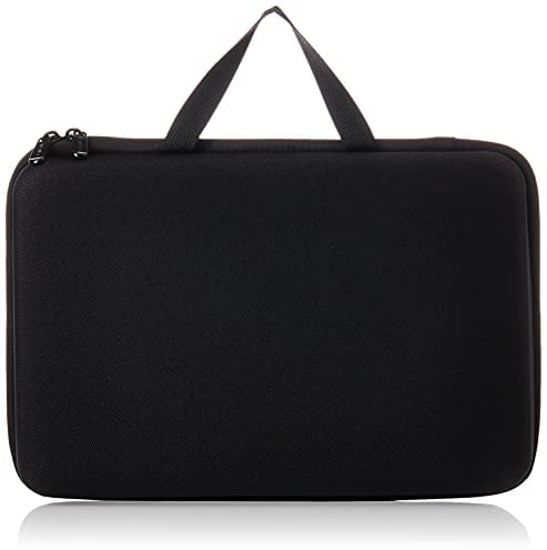 Amazon Basics Estuche de Protección Grande para GoPro y Cámaras de Acción con Espuma Interna, Portátil & Ligero, 33 x 22,9 x 6,4 cm, Negro, Sólido