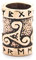 Battle-Merchant Bartperle Wikinger/Dreadlockperle/Schmuckperle aus Bronze mit Runen und Triskele Innendurchmesser 7mm