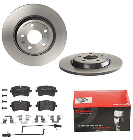 2 Bremsscheiben Voll 300 mm + Bremsbeläge Hinten von Brembo Voll (1420-55718) Bremsensatz Bremsanlage Bremsen-Kit,Bremsenset, Bremsscheiben, Bremsbeläge, Bremsen-Set, Beläge, Bremsbelag,