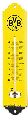 Borussia Dortmund Thermometer Innen und Außen, Wandthermometer BVB 09