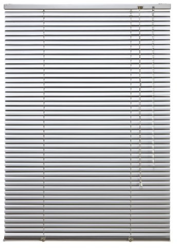 WR-Design Alu Jalousie Silber - Breite 40 bis 240 cm - Höhe 130/160 / 220 cm - Tür Fenster Rollo Jalousette Aluminium Fensterjalousie Lamellen Metall (60 x 220 cm)