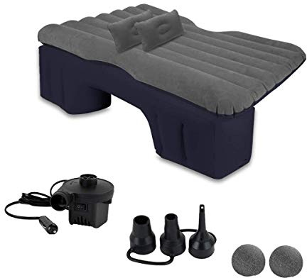 Zento Deals Truck and Car Air Mattress Backseat Bed - Premium Quality Portable Car Inflatable Mattress with 2 Pillows Universal fit (1 Pack)