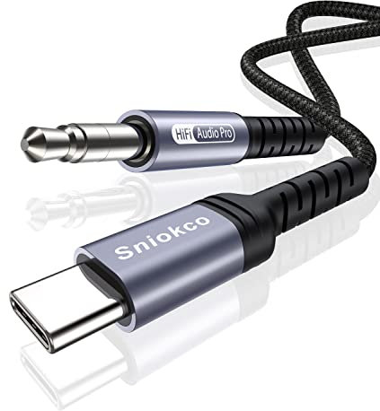 Sniokco USB C to 3.5mm Audio Aux Jack Cable, Type C to 3.5mm Headphone Stereo Cord Car Compatible with iPhone 15 16 Pro/Max/15 16 Plus Google Pixel iPad Pro Galaxy S23/22 Huawei