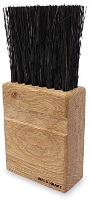 WALDKRAFT Kaminbürste Black Forest | handlicher Kaminfeger aus Eichenholz | hitzebeständige Arenga-Borsten | Made in Germany (1, 12,5 x 2 x 6 cm)