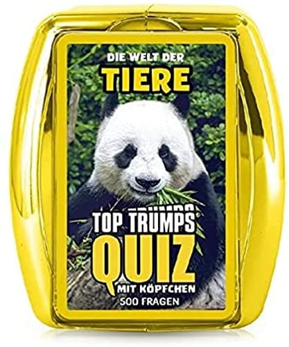 Winning Moves - TOP TRUMPS QUIZ - Welt der Tiere - Quiz-Kartenspiel - Alter 7+ - Deutsch