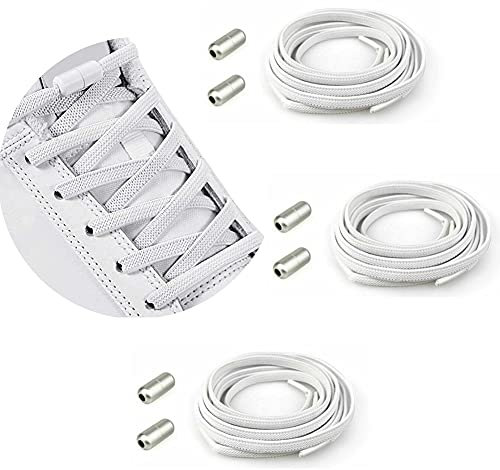 CHYEEH Élastiques Lacets en Caoutchouc avec Fermoir en Métal pour Adulte et Enfant - Sans Laçage en Silicone, Lacets de Sport pour Toutes les Chaussures