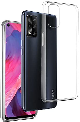 REY Transparent Silikonhülle TPU für Oppo A74 4G - F19, Handyhülle Premium Kratzfest TPU Durchsichtige Schutzhülle, Ultradünne 0,33 mm