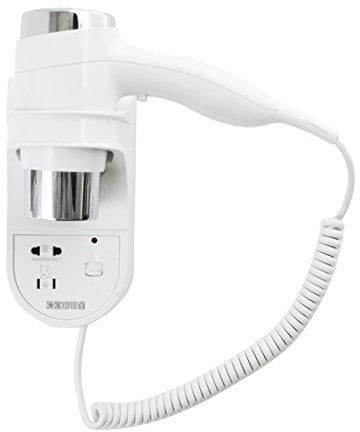 Sèche-cheveux mural Corby Kendal 1600 W avec prise rasoir en blanc - Sans prise
