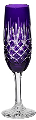 CRISTALICA Sektglas Sektkelch Sekttulpe Ananas 170ml Bleikristall Lila