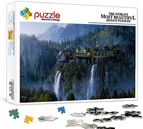 PAWCA Jigsaw Puzzle 1000 Pieces,Lord of The Rings puzzle,Cardboard Adult Toys Decompression Game(38x26cm)